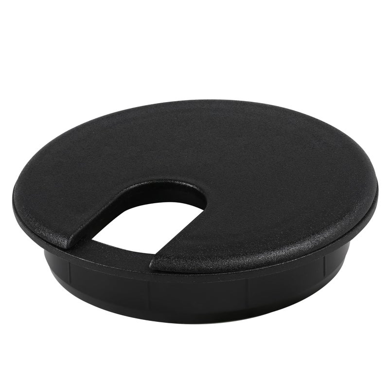ROK 5 Pack Rok Hardware 3" (76mm) Black Round Computer Desk Table Port Wire Cable Cord Organizer Hole Cover Grommet, ROKRG3BLK - Image 1
